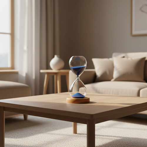 Blue Sandglass Hourglass Timer