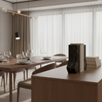 Black Marble Geometric Bookends