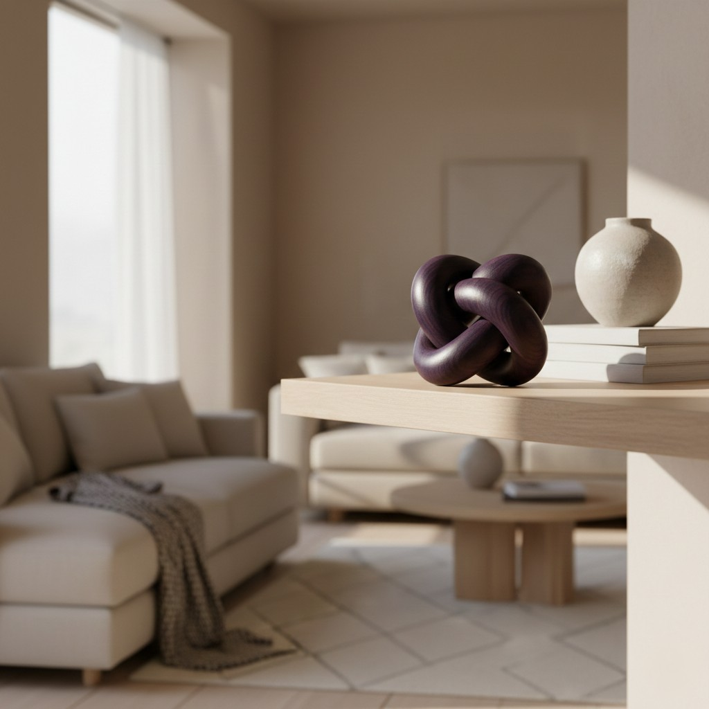 Dark Wood Knot Sculpture