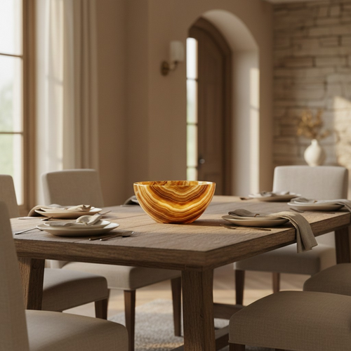 Amber Onyx Decorative Bowl