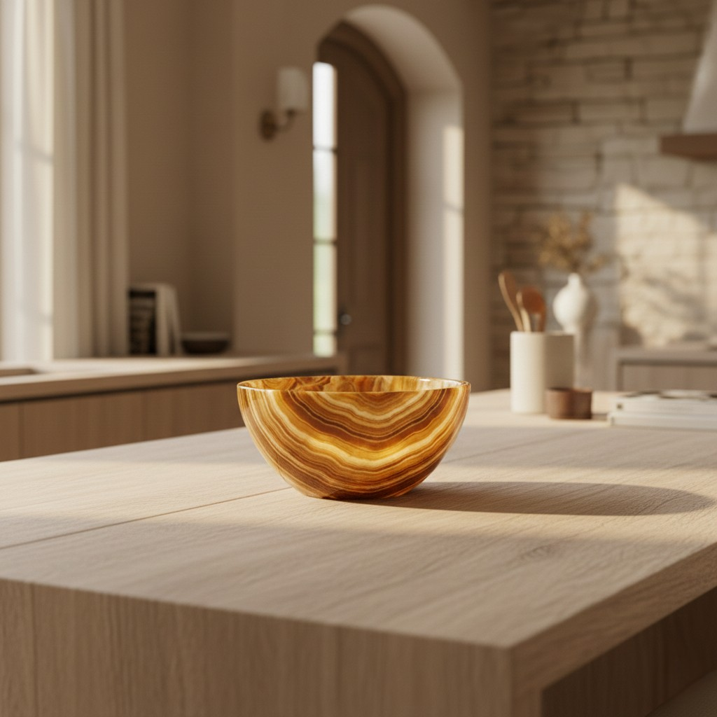 Amber Onyx Decorative Bowl