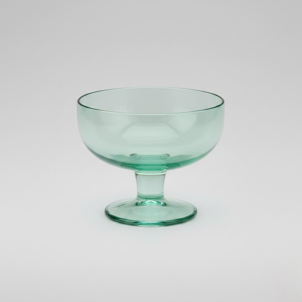 Seafoam Glass Pedestal Bowl