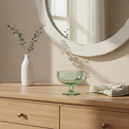 Seafoam Glass Pedestal Bowl