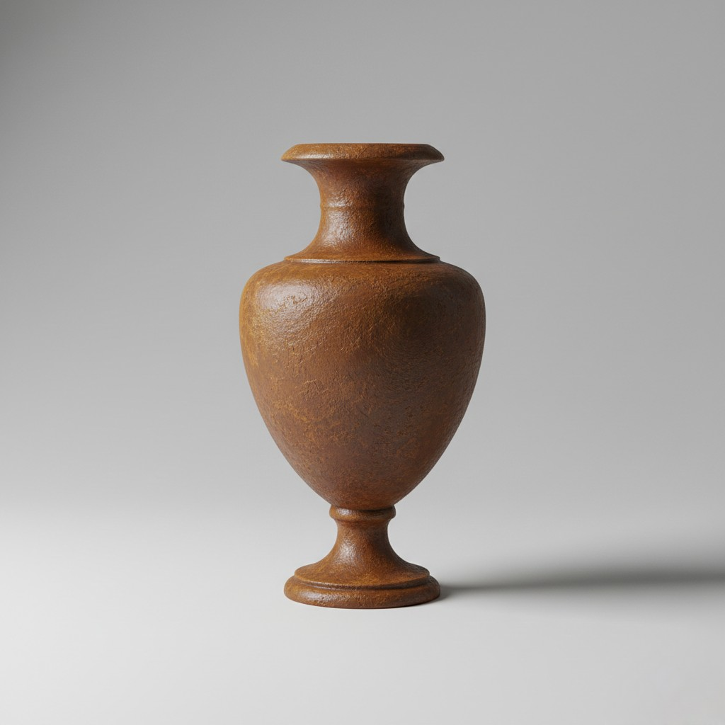 Rustic Brown Textured Ceramic Vase
