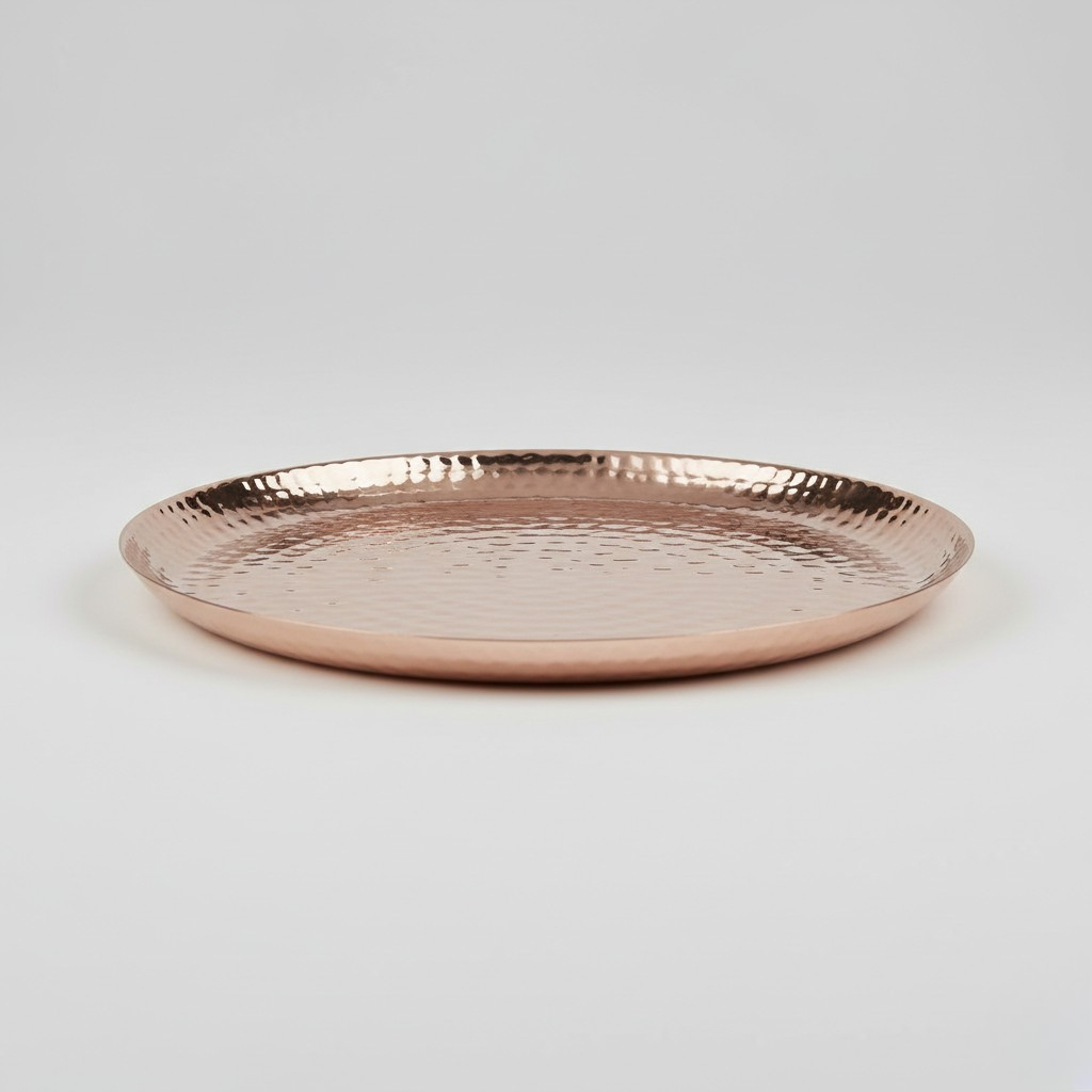Hammered Rose Gold Vanity Tray
