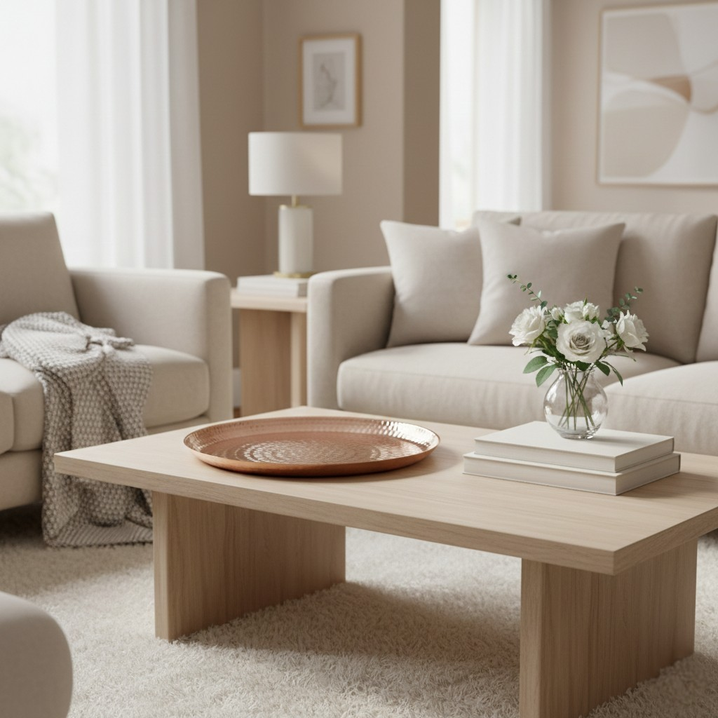 Hammered Rose Gold Vanity Tray