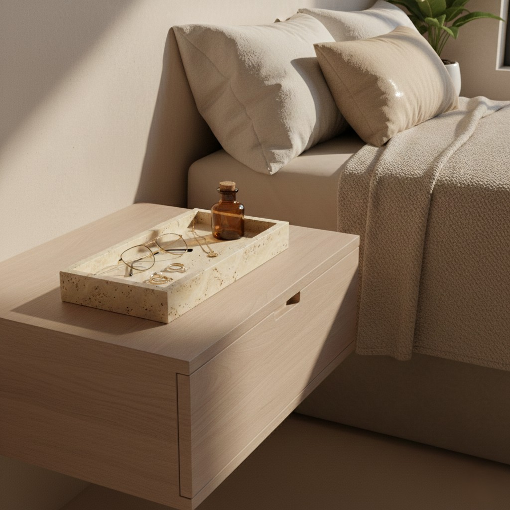 Travertine Catchall Vanity Tray