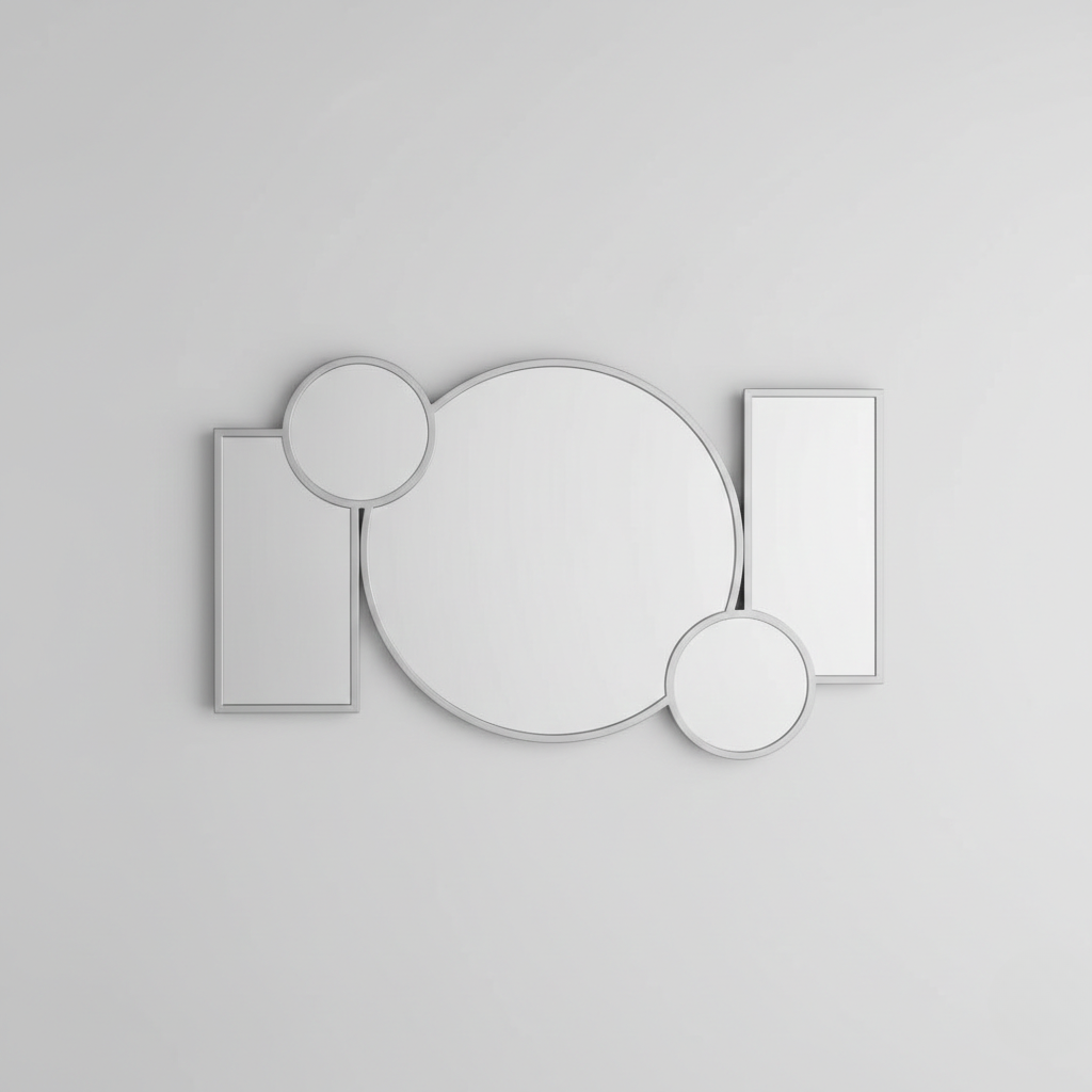 Geometric Multi-Panel Wall Mirror