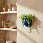Glossy Cobalt Wall Pocket Planter