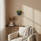 Glossy Cobalt Wall Pocket Planter