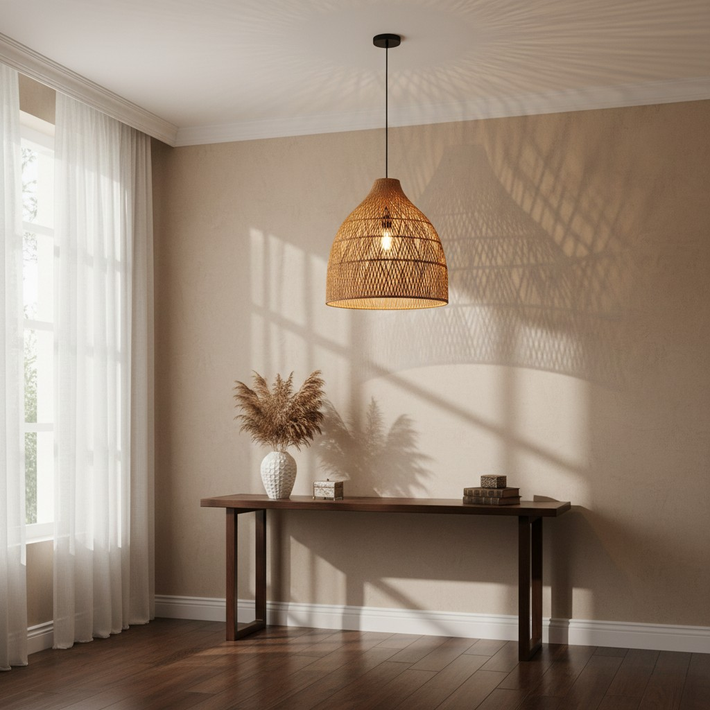 Woven Rattan Pendant Light Shade