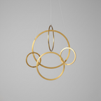 Gold Orbit Ring Chandelier