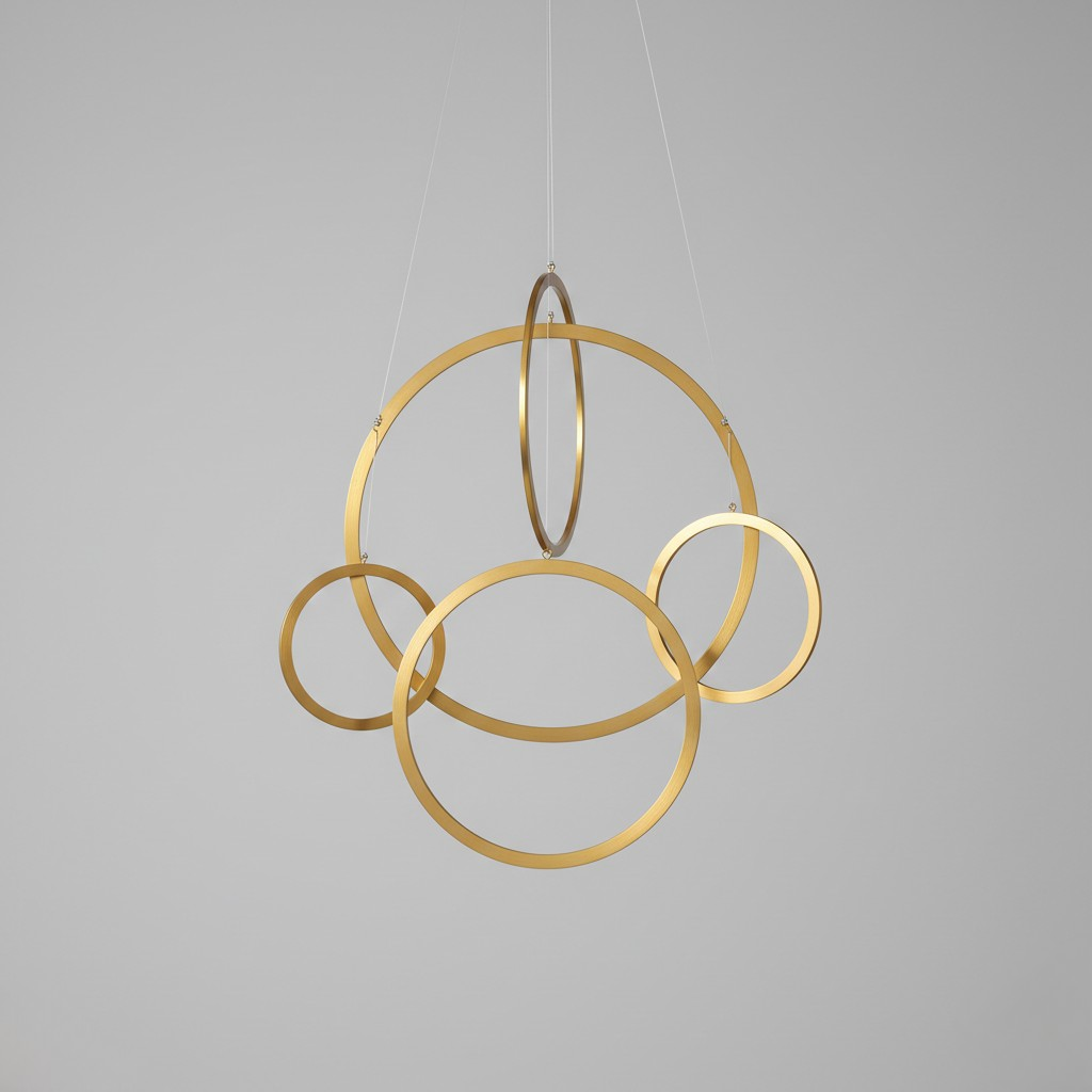 Gold Orbit Ring Chandelier