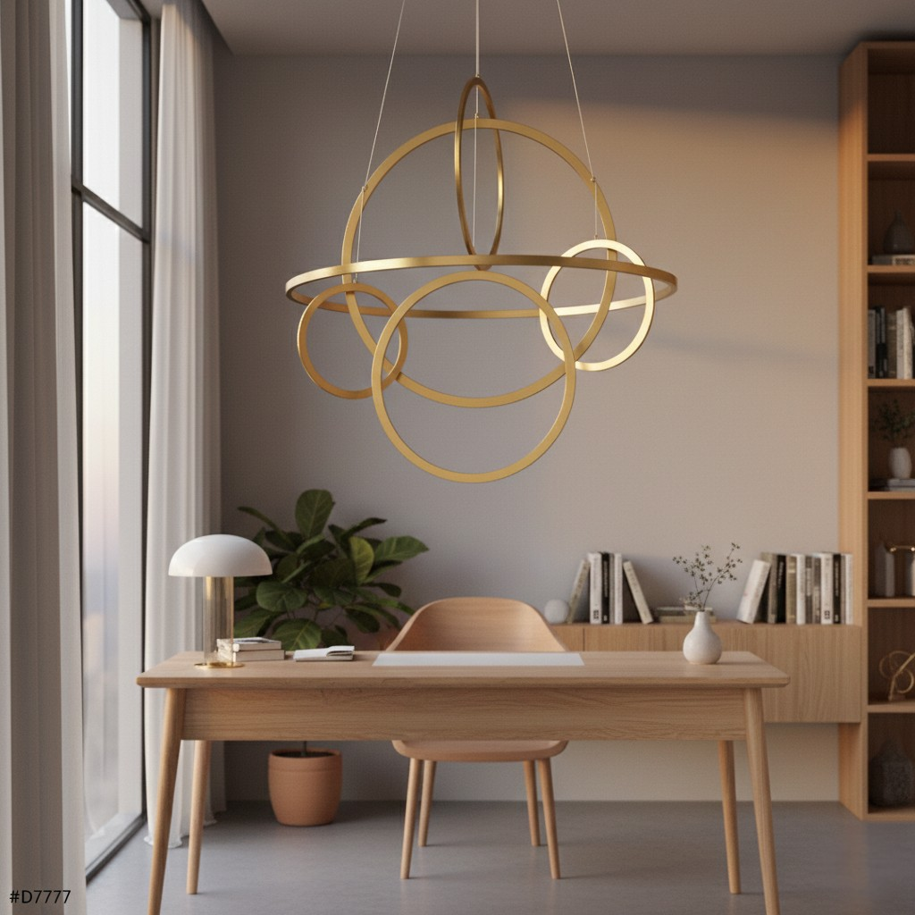 Gold Orbit Ring Chandelier